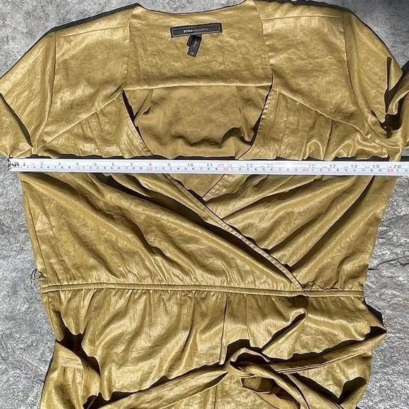 BCBGMAXAZRIA DARK CHARTREUSE "TABEA" COCKTAIL DRESS xs - Picture 6 of 7